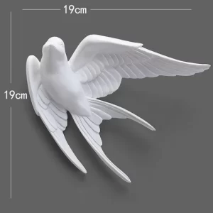 European White Three-dimensional Bird - Image 8