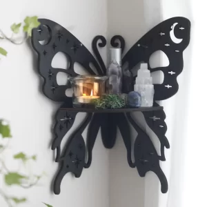 Crystal Wall Shelf Wooden Butterfly - Image 1