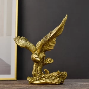 Resin Golden Eagle Statue - Image 4