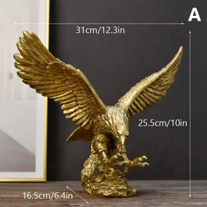 Resin Golden Eagle Statue - Image 7