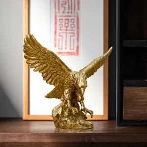 Resin Golden Eagle Statue - Image 5