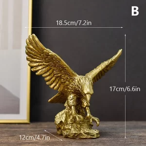 Resin Golden Eagle Statue - Image 8