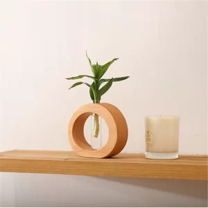 Wooden Flower Pot Home Vase Decor - Image 6