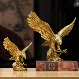 Resin Golden Eagle Statue - Image 1