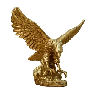 Resin Golden Eagle Statue - Image 3