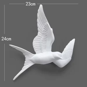 European White Three-dimensional Bird - Image 9