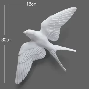 European White Three-dimensional Bird - Image 7