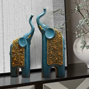 Resin Elephant Ornaments - Image 1