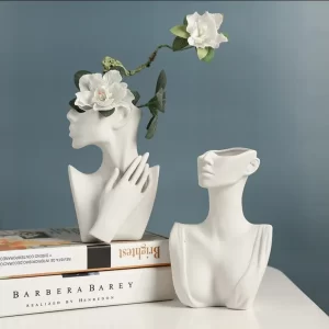 Ceramic Women Half Body Vase - Image 1